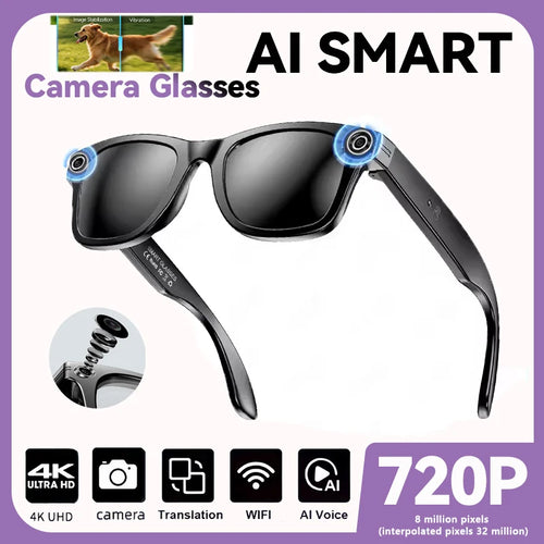 2026 Neue Upgrade Smart-Brille mit Kamera, Videoaufnahme, KI-Fotoerkennung, Bluetooth-Anruffunktion, Übersetzungsfunktion und Sprachsteuerung – Sonnenbrille für Herren